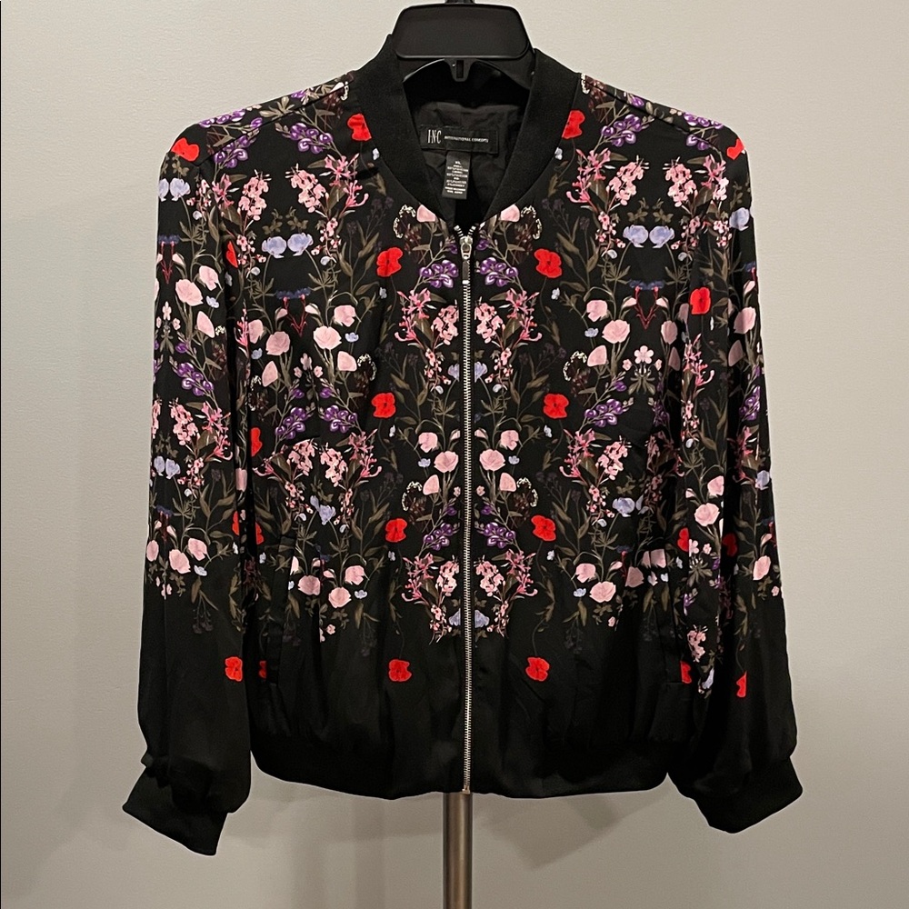 INC Floral Bomber Jacket
